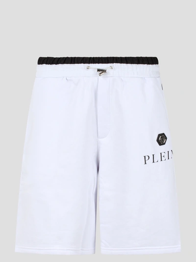 Philipp Plein Logo-plaque Track Shorts In White