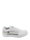 ALEXANDER MCQUEEN LEATHER AND CANVAS SNEAKERS