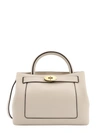 MULBERRY LEATHER HANDBAG WITH LOGOED WALKER
