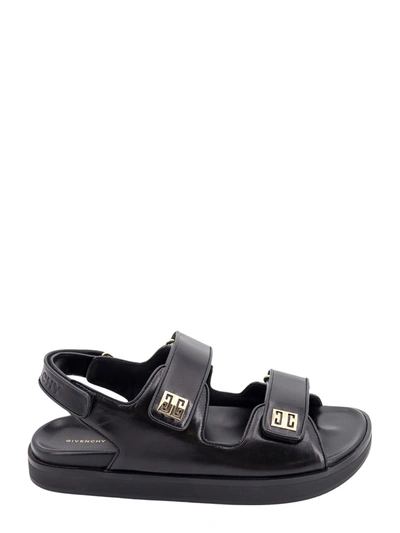 Givenchy Leather 4g Sandals In Black