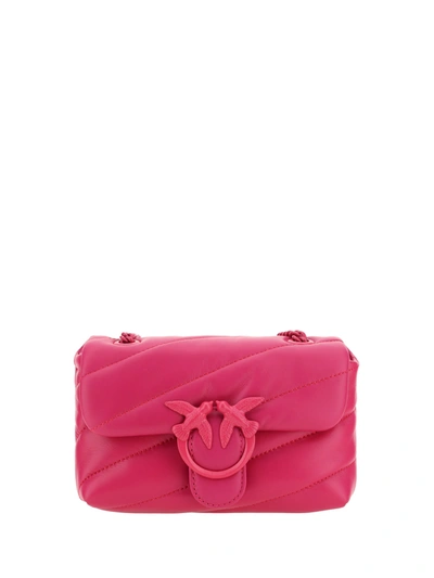 Pinko Love Puff Baby Shoulder Bag In Pink -block Color