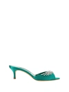 Manolo Blahnik Lumada 50 Crystal-embellished Satin Mules