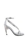 ALEXANDER MCQUEEN MIRRORED LEATHER SANDALS