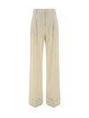 The Andamane 'nathalie' Ivory Wool Blend Trousers