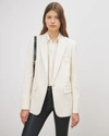 Nili Lotan Adele Single Breasted Tailored Jacket In Khaki
