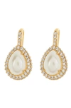 Kate Spade Saturday Pavé Halo Drop Earrings In Cream Gold
