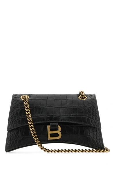 Balenciaga Crush S Shoulder Bag In Black