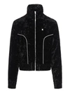 Amiri Crushed-velvet Track Jacket In Black