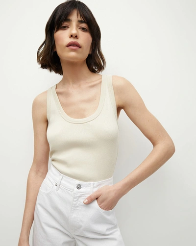 Veronica Beard Birke Scoopneck Tank In Limestone