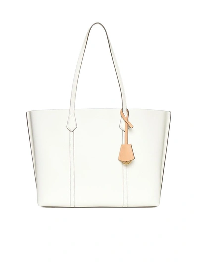 Tory Burch Grained Leather Tote In New Ivory