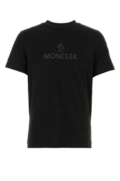 Moncler Logo-print Cotton-jersey T-shirt In Black