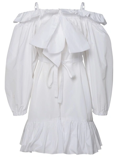 Patou Volume Mini Dress In White