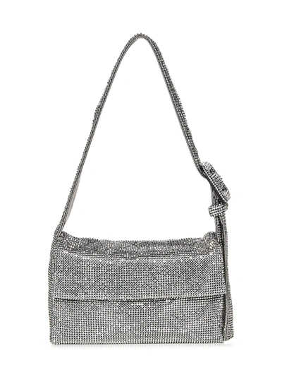 Benedetta Bruzziches Vitty Mignon Crystal Shoulder Bag In Gray