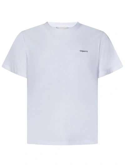 Coperni Logo Boxy T-shirt In Bianco