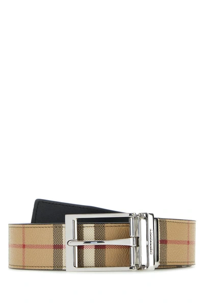 Burberry Belt In Archivebeigesilver