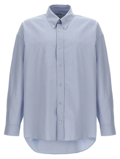 Studio Nicholson Logo Shirt In Light Blue