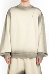 Y/project Logo-print Faded-wash Cotton-jersey Sweatshirt In Brown