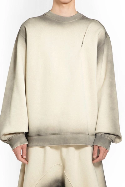 Y/project Logo-print Faded-wash Cotton-jersey Sweatshirt In Brown