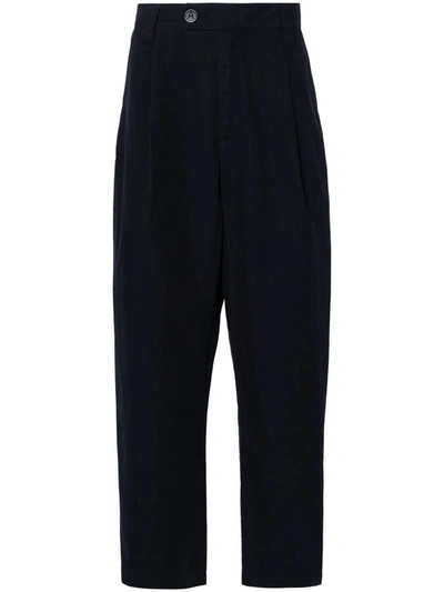 Apc Renato Mid-rise Wide-leg Trousers In Blue