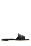 Alexander Mcqueen Women Seal Leather Flat Sandals In Black