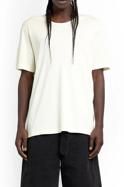 Lemaire Drop-shoulder Cotton T-shirt In White