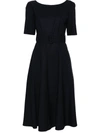 P.a.r.o.s.h Flared Midi Skirt In Blu