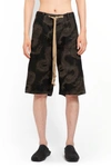 Uma Wang Dragon-print Denim Shorts In Multicolor