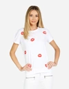 Lauren Moshi Edda Red Mini Kisses In White