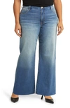 KUT FROM THE KLOTH KUT FROM THE KLOTH MEG HIGH WAIST RAW HEM WIDE LEG JEANS