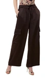 FRENCH CONNECTION CHLOETTA SATIN CARGO PANTS