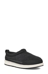 Ugg Tasman Mens Padded Insole Leather Slide Slippers In Black
