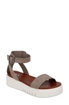 Mia Lunna Platform Ankle Strap Sandal In Taupe