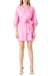 ENDLESS ROSE ENDLESS ROSE TIE WAIST MINI SHIRTDRESS