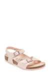 Birkenstock Rio Faux Leather Sandals In Light Rose