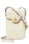 TORY BURCH ROBINSON SPAZZOLATO LEATHER PHONE CROSSBODY BAG