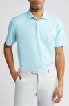 Peter Millar Duet Stripe Jersey Performance Polo In Cabana Blue
