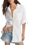 Lucky Brand Women's Cotton Front And Back Button Shirt In Bright White