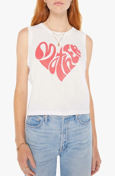 Mother The Strong And Silent Sleeveless Tee In Heart