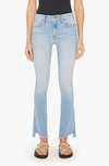 Mother The Insider High Rise Crop Step Fray Bootcut Jeans In California Cruiser