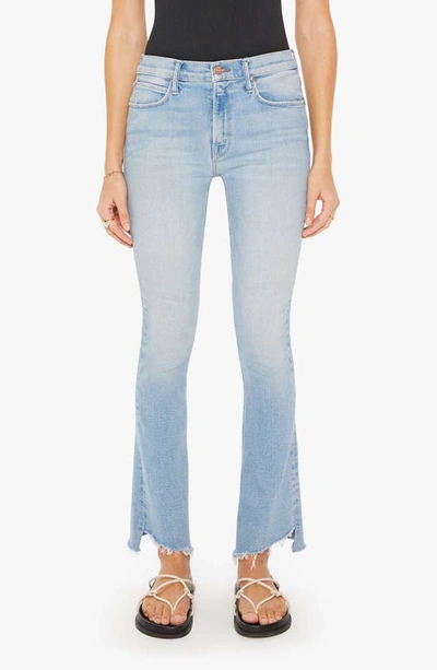 Mother The Insider High Rise Crop Step Fray Bootcut Jeans In Limited Edition