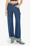 MOTHER THE SMOOTHIE CARPENTER SNEAK WIDE LEG JEANS