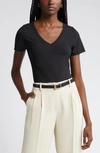 Nordstrom Everyday V-neck T-shirt In Black