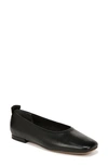 Franco Sarto Vana Womens Leather Slip On Ballet Flats In Black