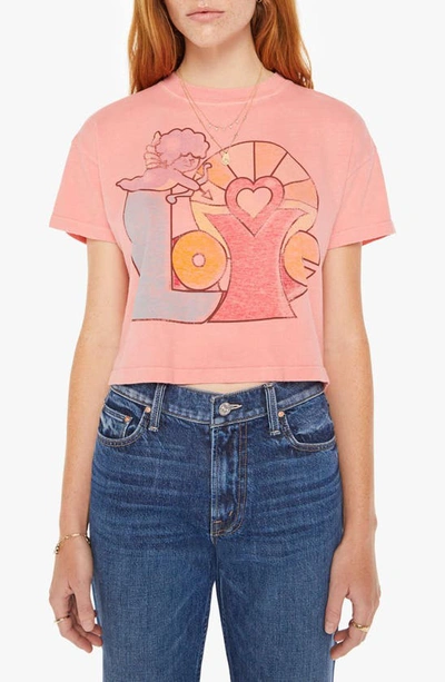 Mother X Bowie The Grab Bag Crop Graphic Tee In Love Cupid