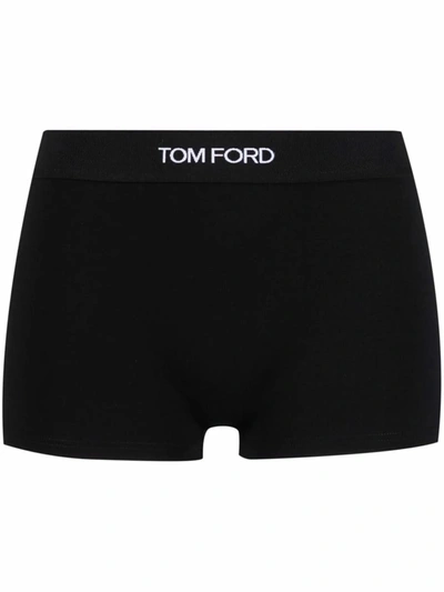 Tom Ford Logo Waistband Boxers In Black