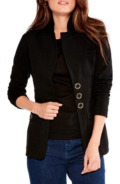 Nic + Zoe Editor Womens Business Formal Suit Jacket In Black Onyx