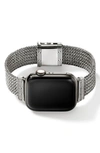 John Hardy Smart Watch Strap Diamond Pavé, 18mm In Silver