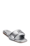 Dkny Slide Sandal In Silver