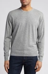 Peter Millar Excursionist Merino Wool-blend Sweater In Gale Grey