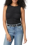 Paige Sidonia Ruched Jersey Tank In Black